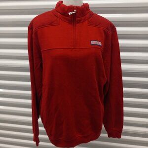 Vineyard Vines Shep 1/4 Zip Pullover Mens XS Red 100% Cotton Heavyweight